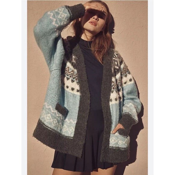 Anthropologie Sweaters - pilcro Fair Isle Oversized sweater anthropologie Blue One Size